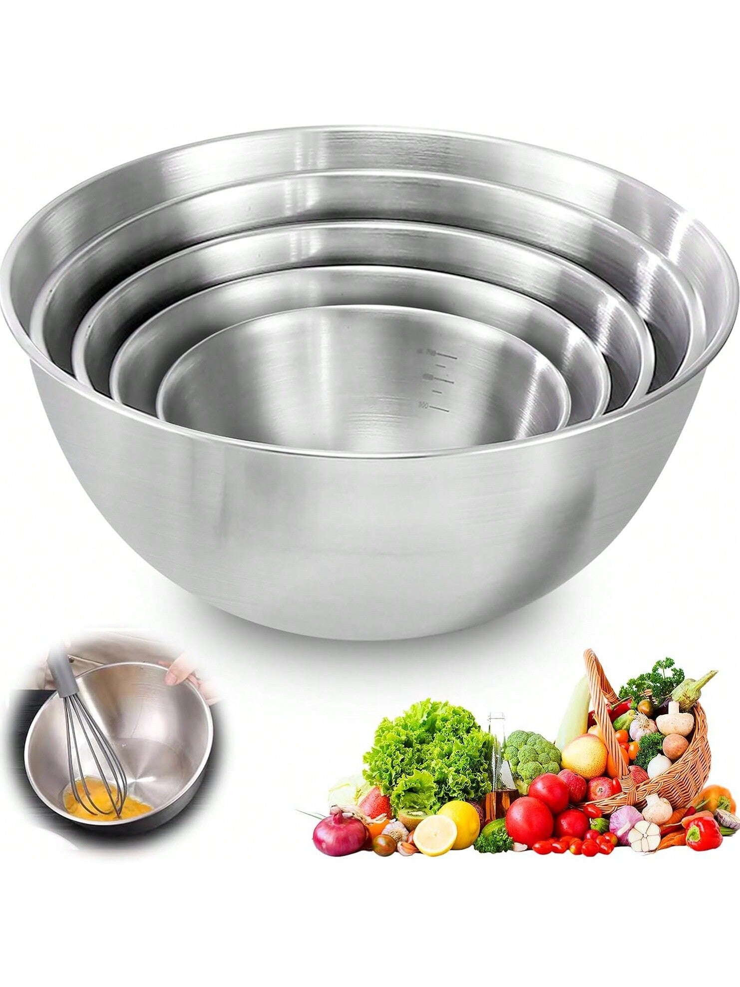 Set 4 bowls de inox