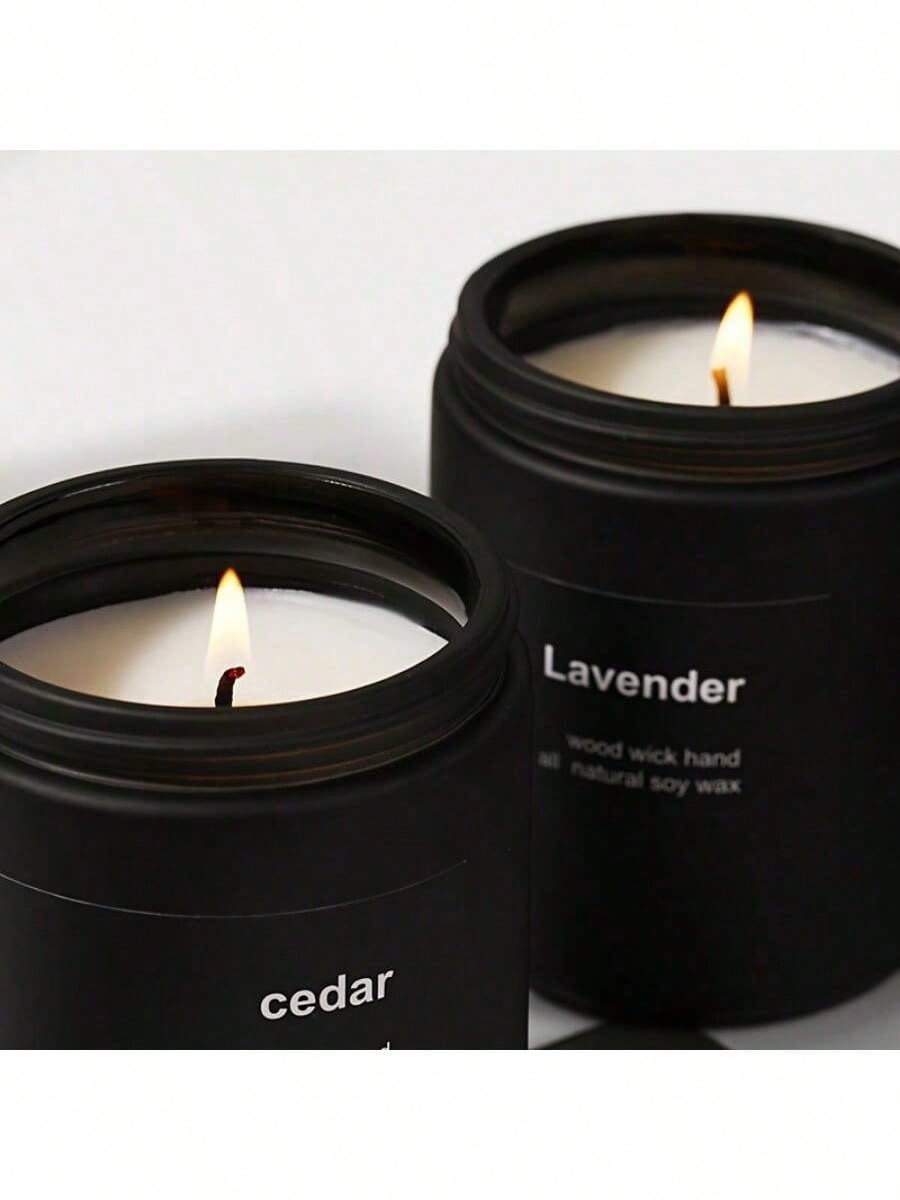 Vela aromática envase negro