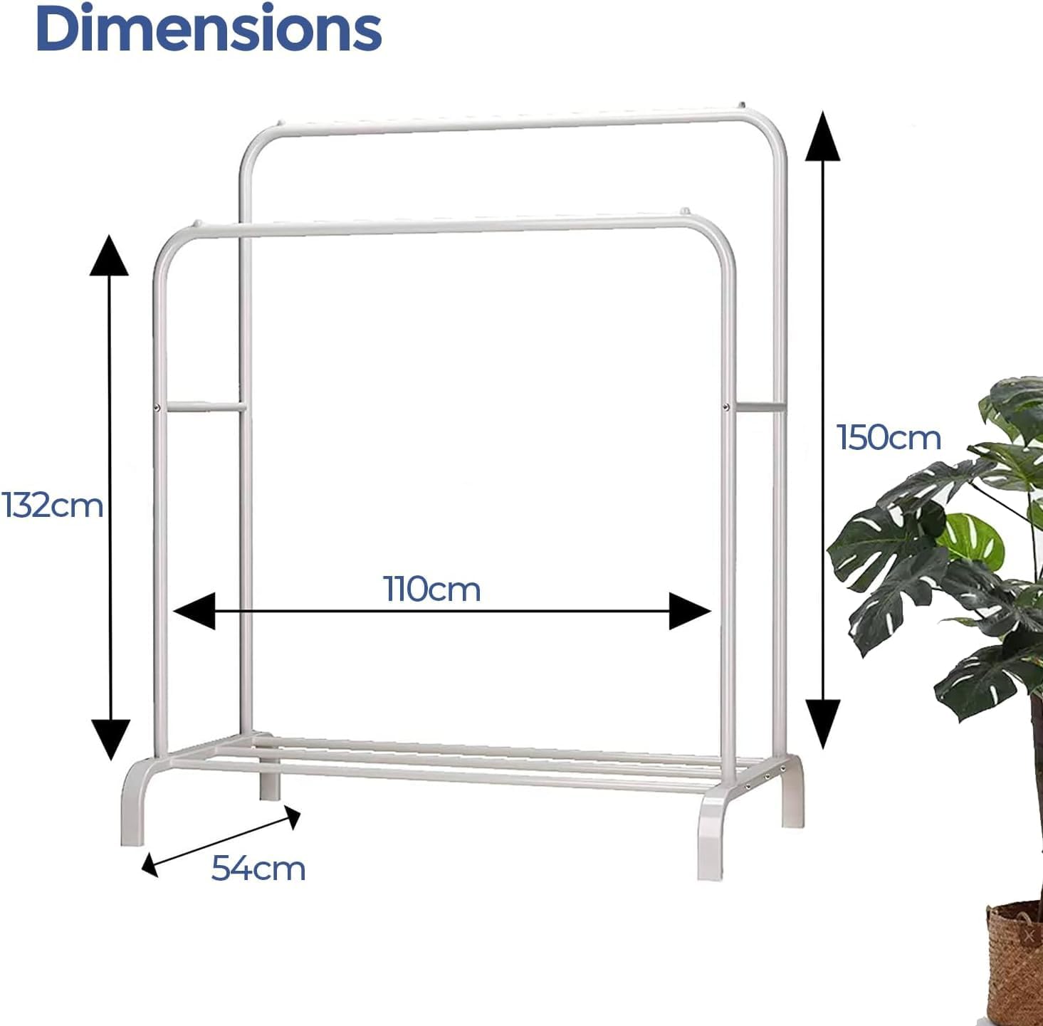 Perchero burro doble en blanco