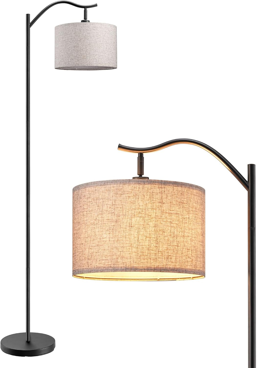 Lámpara de pie minimalista lino