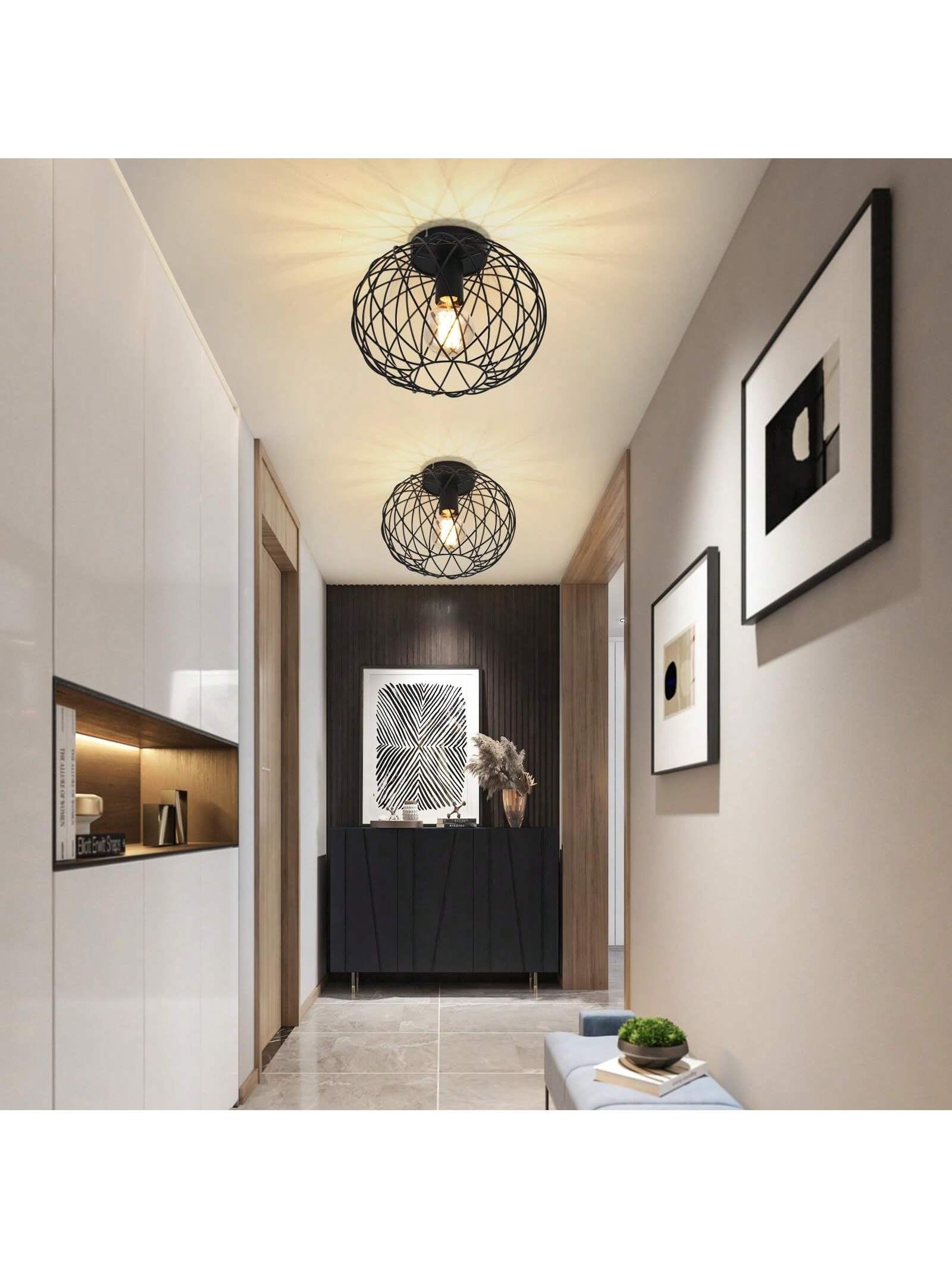 Lampara para techo esférica.