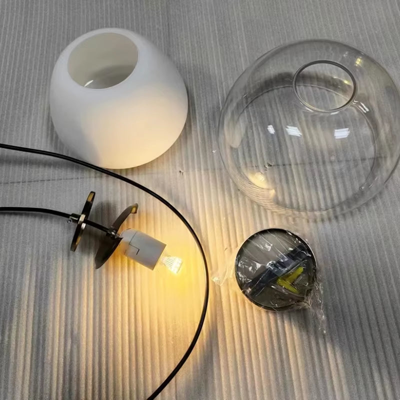 Lámpara nórdica con cristal