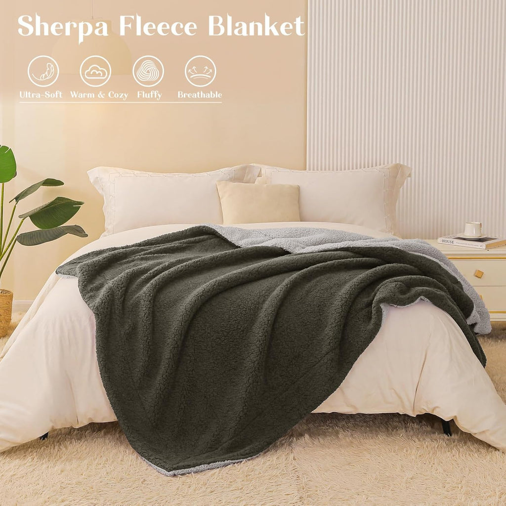 Manta polar 130X150 gris 