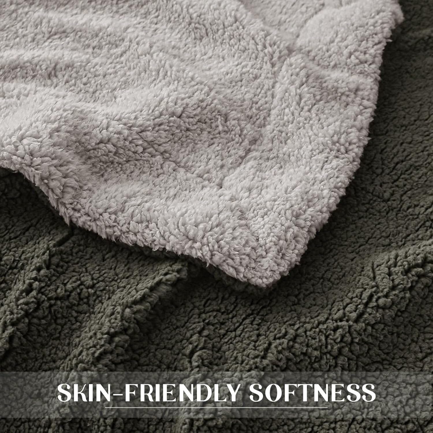 Manta polar 130X150 gris 