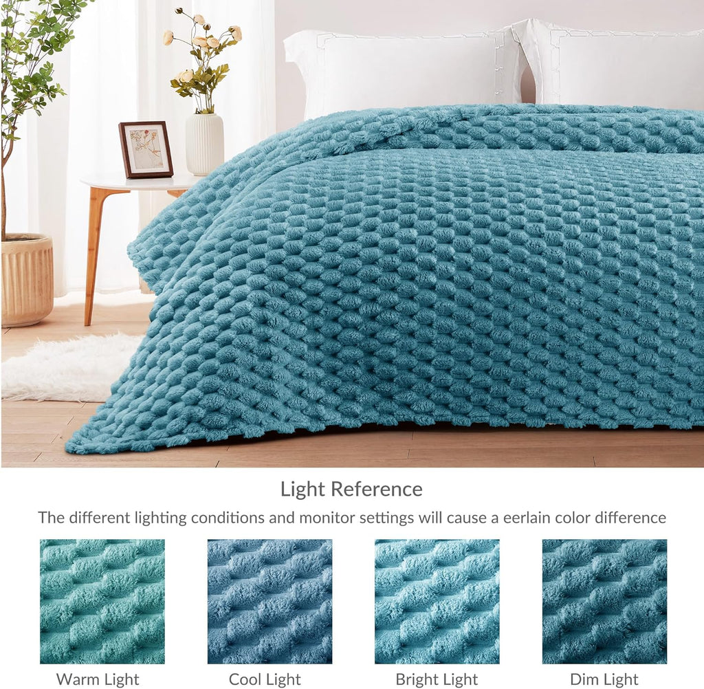 Manta abultada 130 X 150 azul pizarra