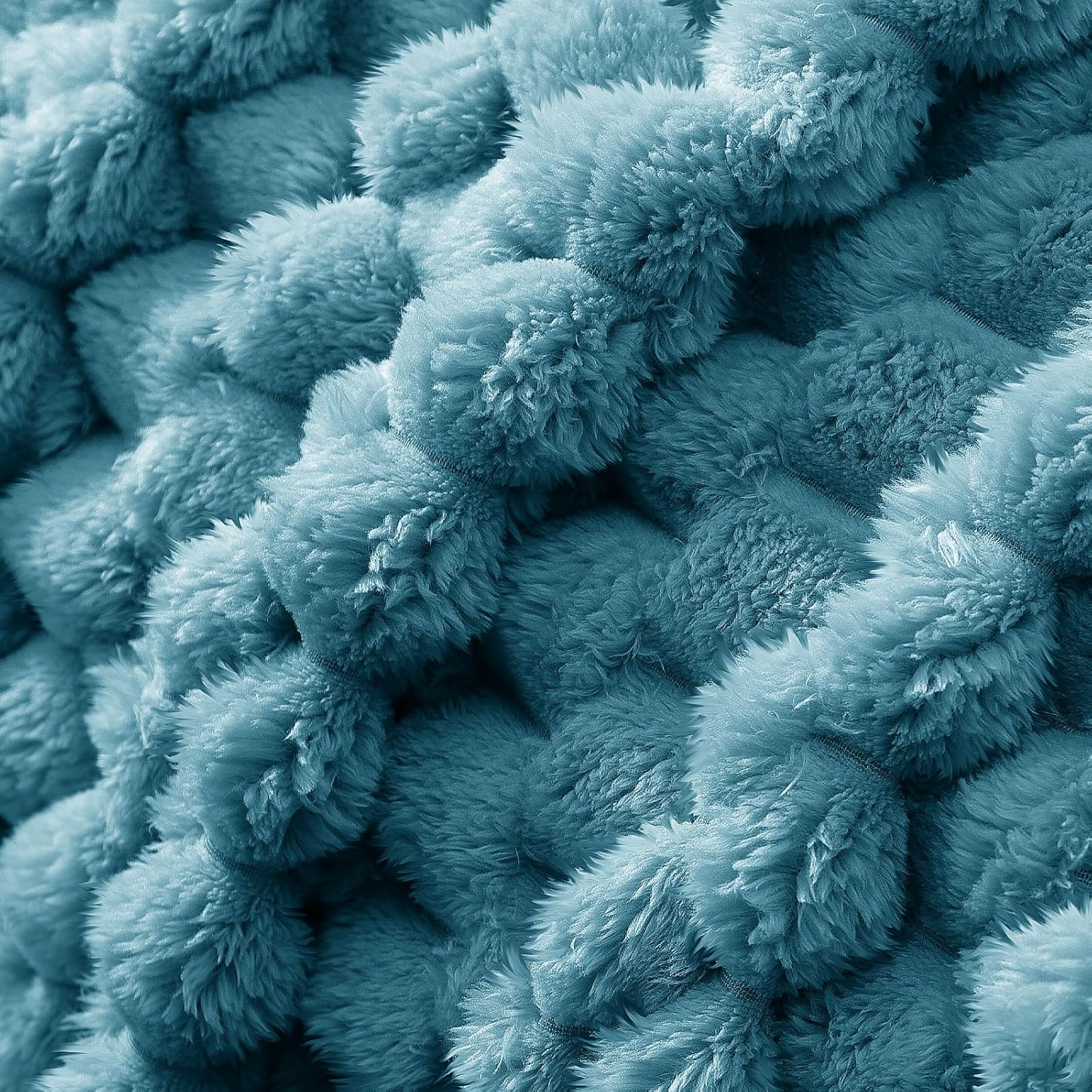 Manta abultada 130 X 150 azul pizarra