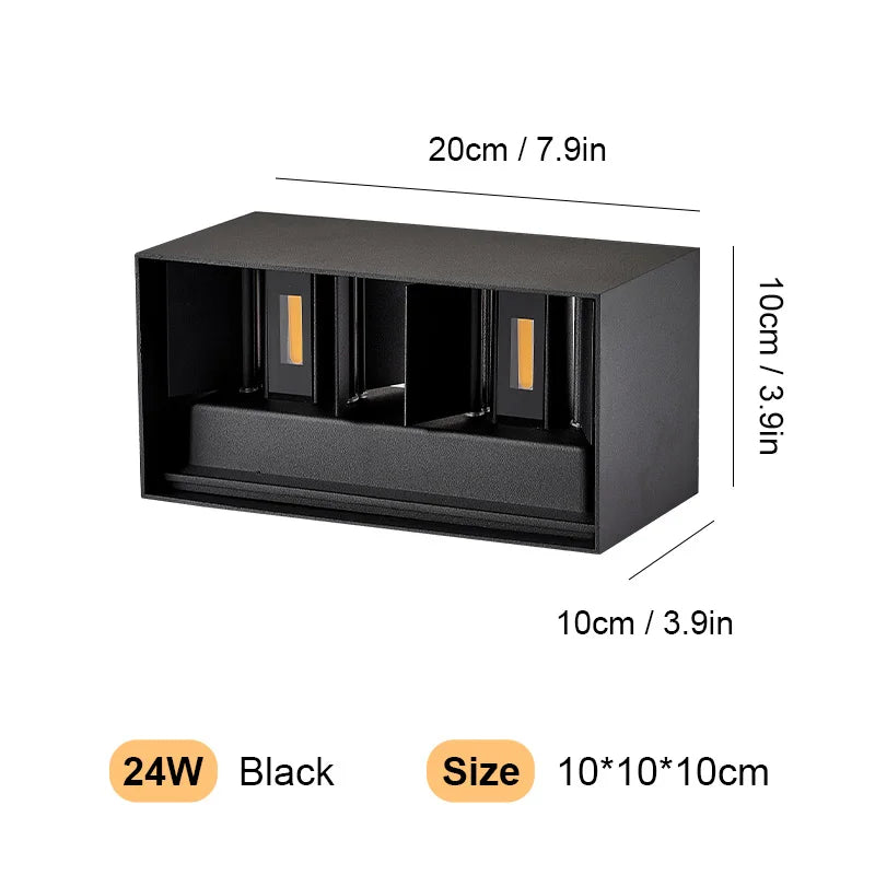 Lampara de pared plana para interior y exterior