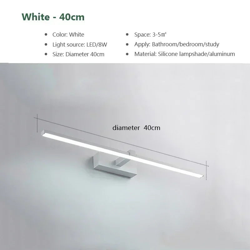 Barra de luz LED ideal para baño