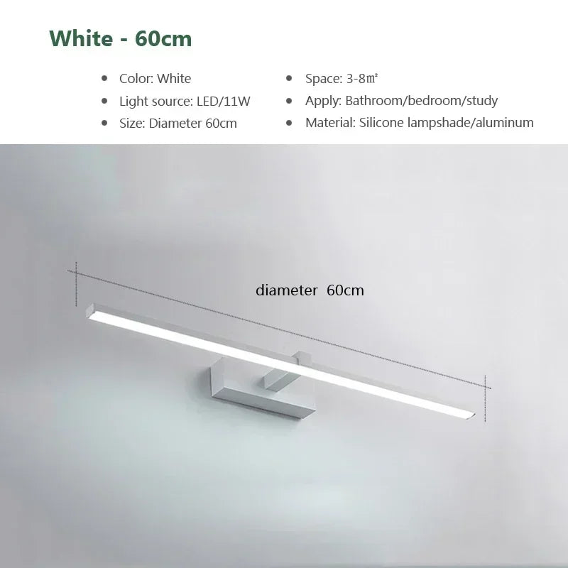 Barra de luz LED ideal para baño