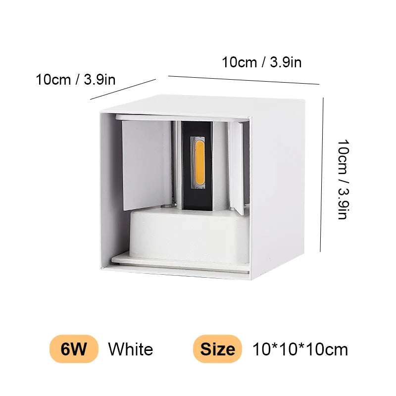 Lampara de pared plana para interior y exterior
