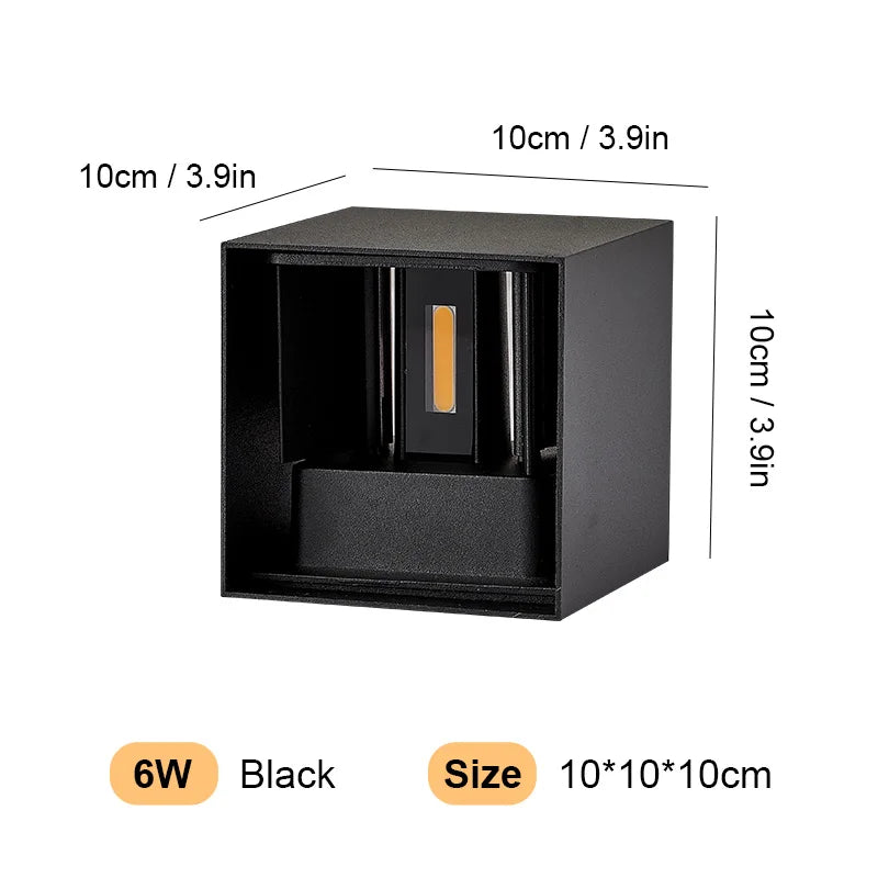 Lampara de pared plana para interior y exterior