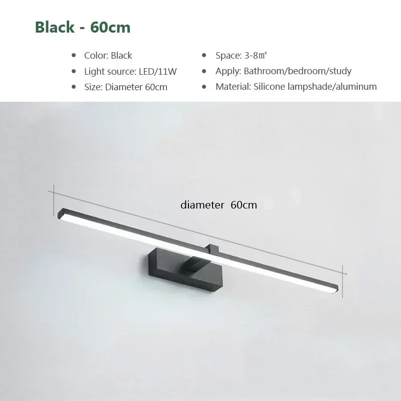 Barra de luz LED ideal para baño