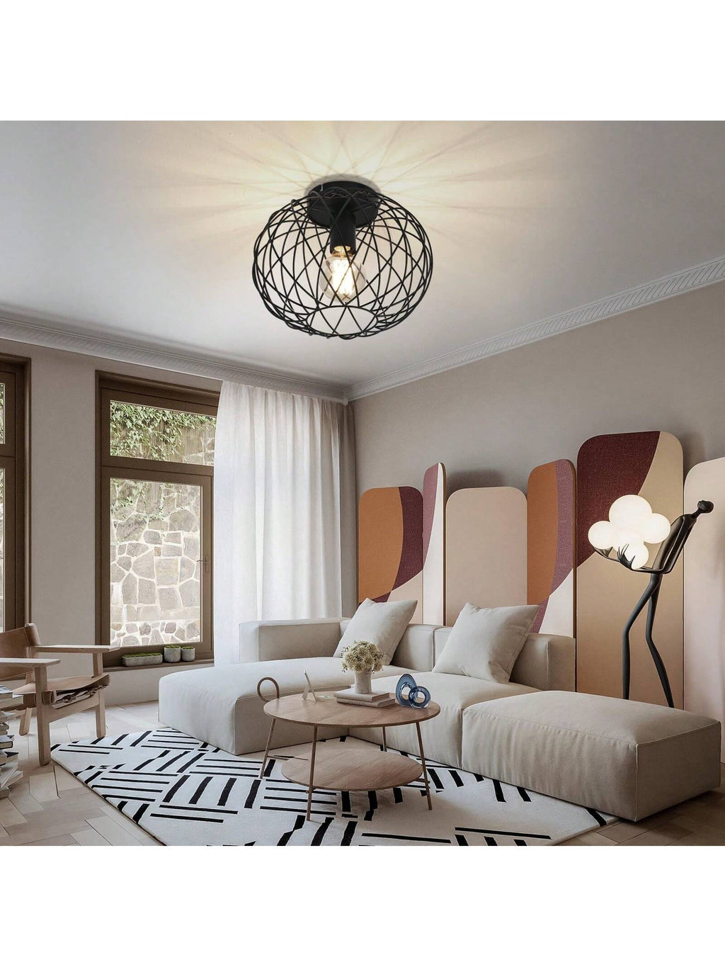 Lampara para techo esférica.