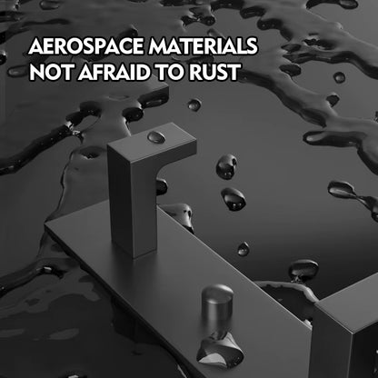 Bathroom Hardware Robe Hooks Matte Black/Gun Grey Color Wall Mounted Clothes Coat Hanger Towel Storage Space Aluminum FR203